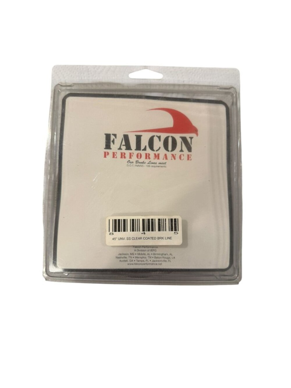 Falcon Performance 45" Universal Stainless Steel Clear Coated Brake Line 845 NOS